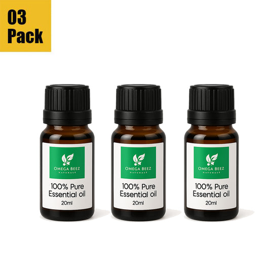 Omega Bliss Pure Essential Oil ( 20ml x 3 Pack Bundle) - Mint: Invigorate Your Senses, Naturally